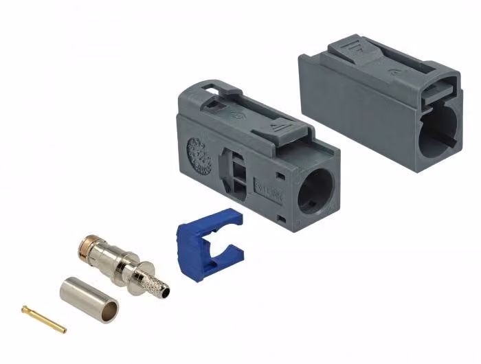 DELOCK FAKRA G Buchse 25mm lang zum Crimpen