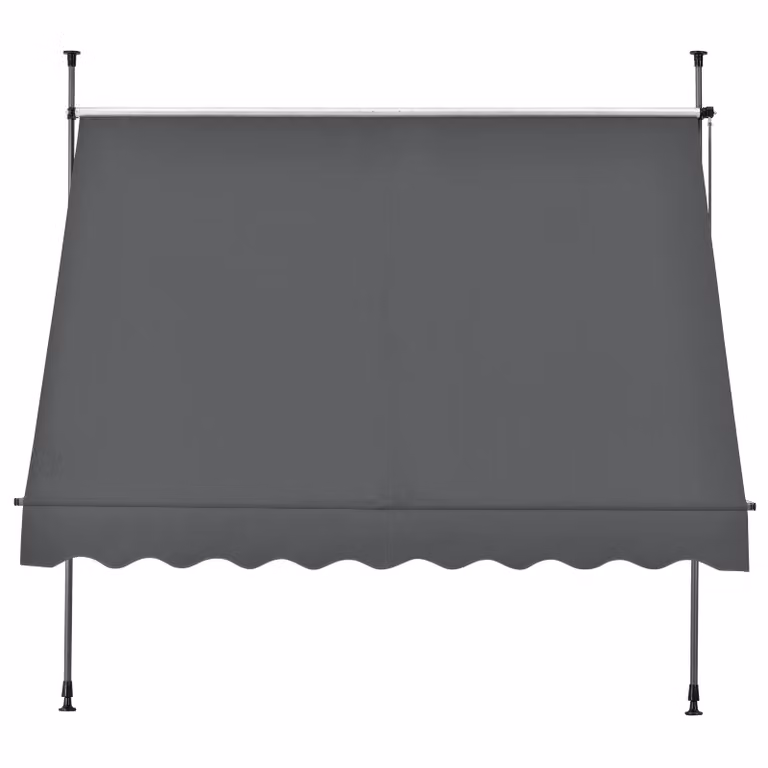 In And OutdoorMatch Ombrellone Russel - tenda da sole - regolabile - antracite e grigio - 250 x 118 x 205-300 cm