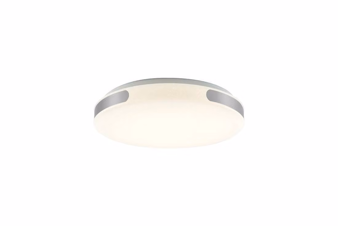 Plafond a soffitto moderno effetto stella per soggiorno camera da letto cromo bianco rotondo Ø39cm LED 24W DANUTA2 Rabalux