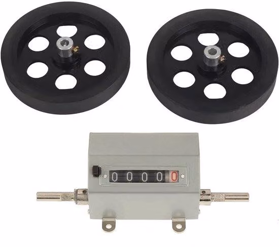 Misuratore di lunghezza antiscivolo a 5 cifre - Misurazioni precise - Funzione di reset - Max. 350 giri al minuto - 0-9999,9 mm