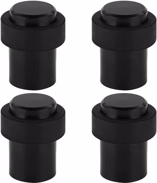 Set di paraurti in acciaio nero con gomma