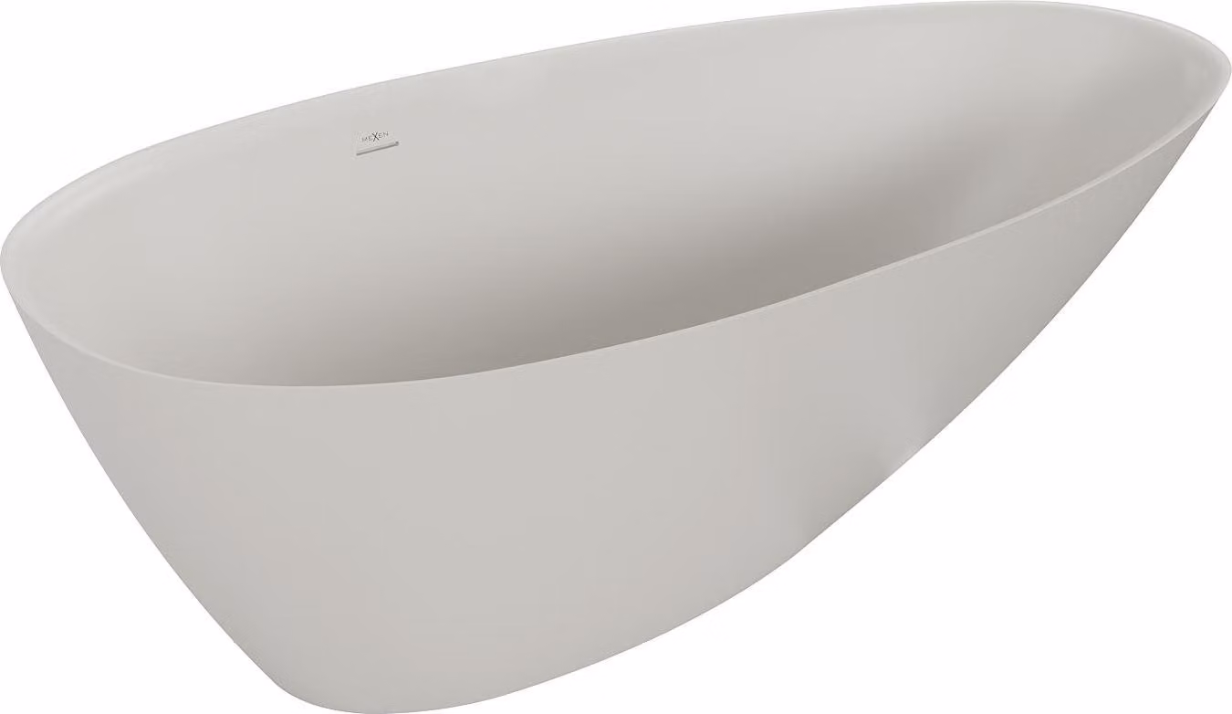 Mexen Milano vasca da bagno autoportante in conglomerato 170 x 86 cm, cemento opaco - 57301708561