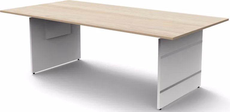 Scrivania Form4 extra large con struttura a montanti 200x100x68-76 cm in acero