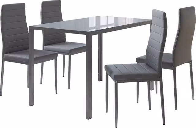 Set di tavoli da pranzo Grand Grigio 120 x 75 cm Set di 4 Vicco