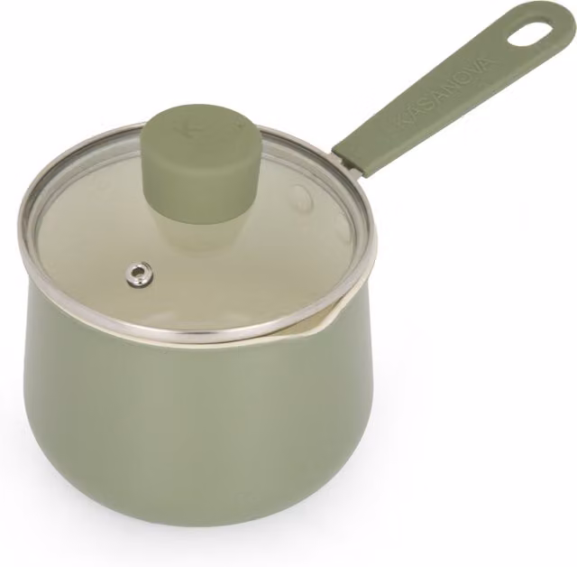 Bollilatte Mini Fantasy KASANOVA in ceramica con coperchio verde, diametro 13 cm