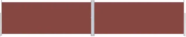 Tenda da Sole | Tenda parasole Laterale Retrattile Marrone 200x1000 cm