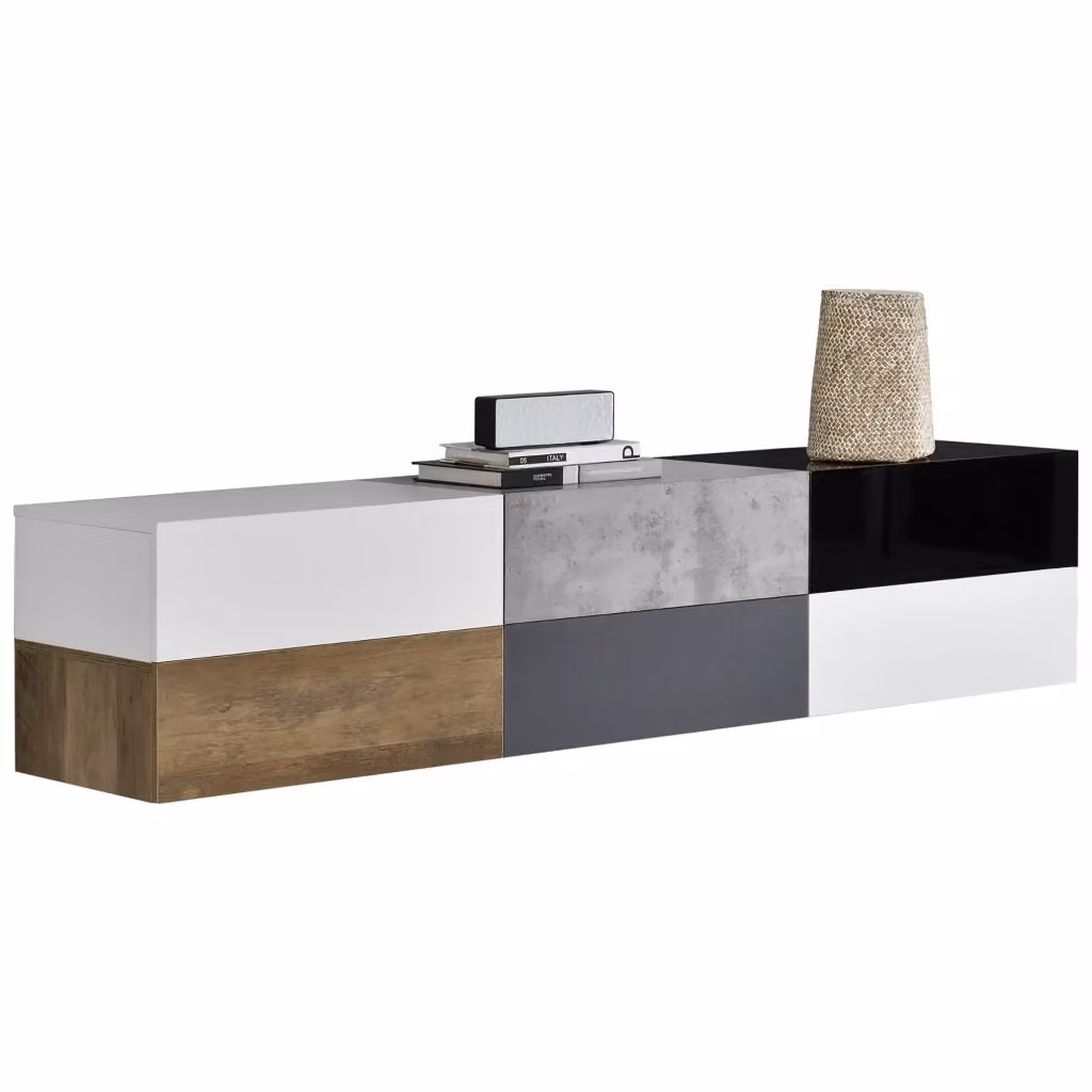 Set di 6 comodini da parete con cassetto en.casa in vari colori L: 46 cm, P: 30 cm, H: 15 cm – 2