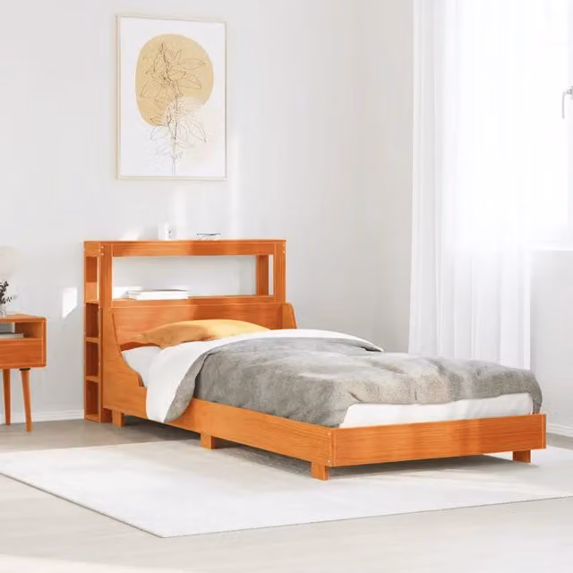 Letto senza Materasso Marrone Cera 100x200 cm in Legno di Pino 3306428