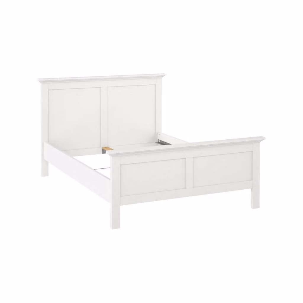 Letto piazza e mezza Phanfone DMORA bianco, struttura porta materasso moderna in legno, L/P/H: 200,8 x 158,1 x 110 cm – 2