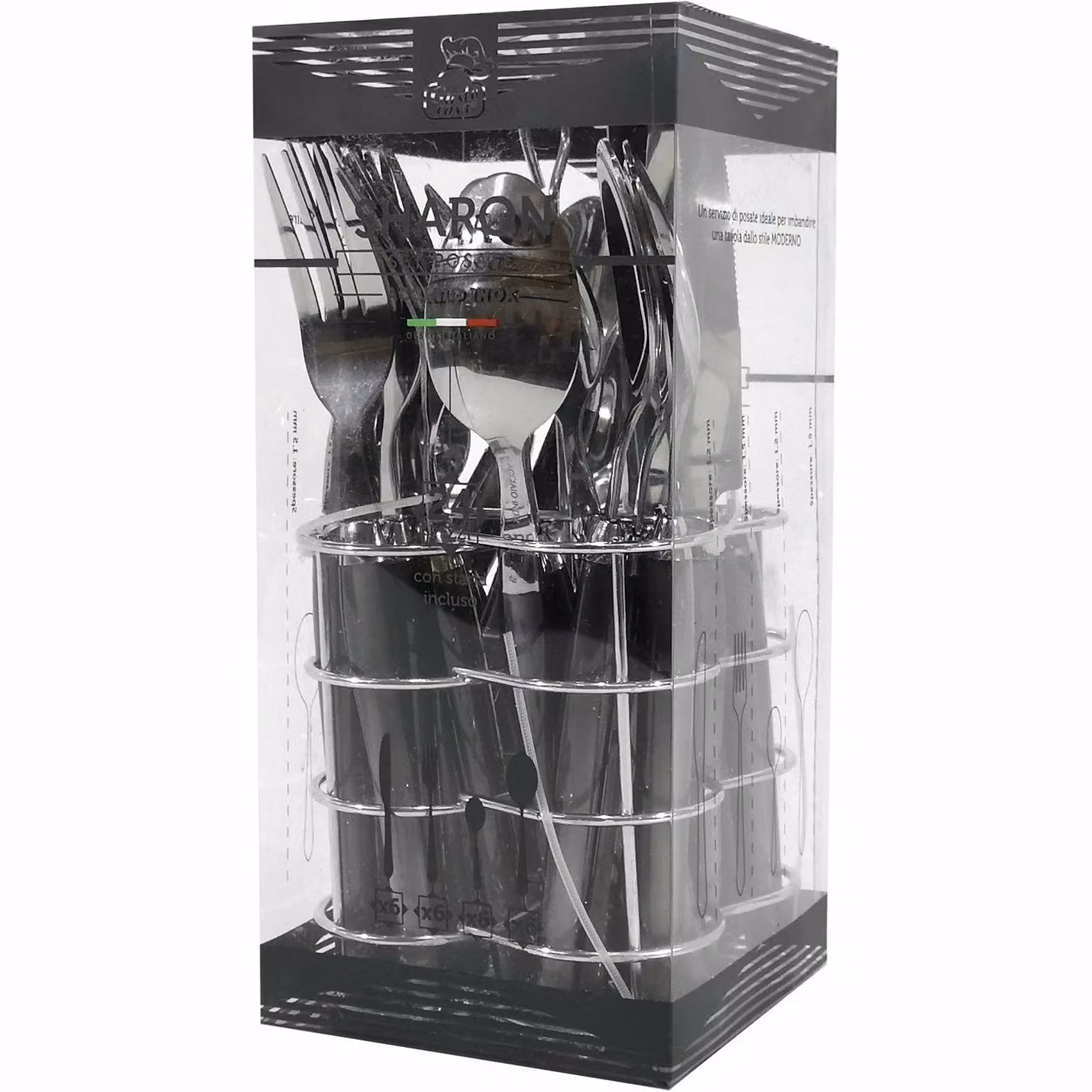 Servizio posate Sharon Gusto Casa in acciaio inox grigio, 24 pezzi – 1