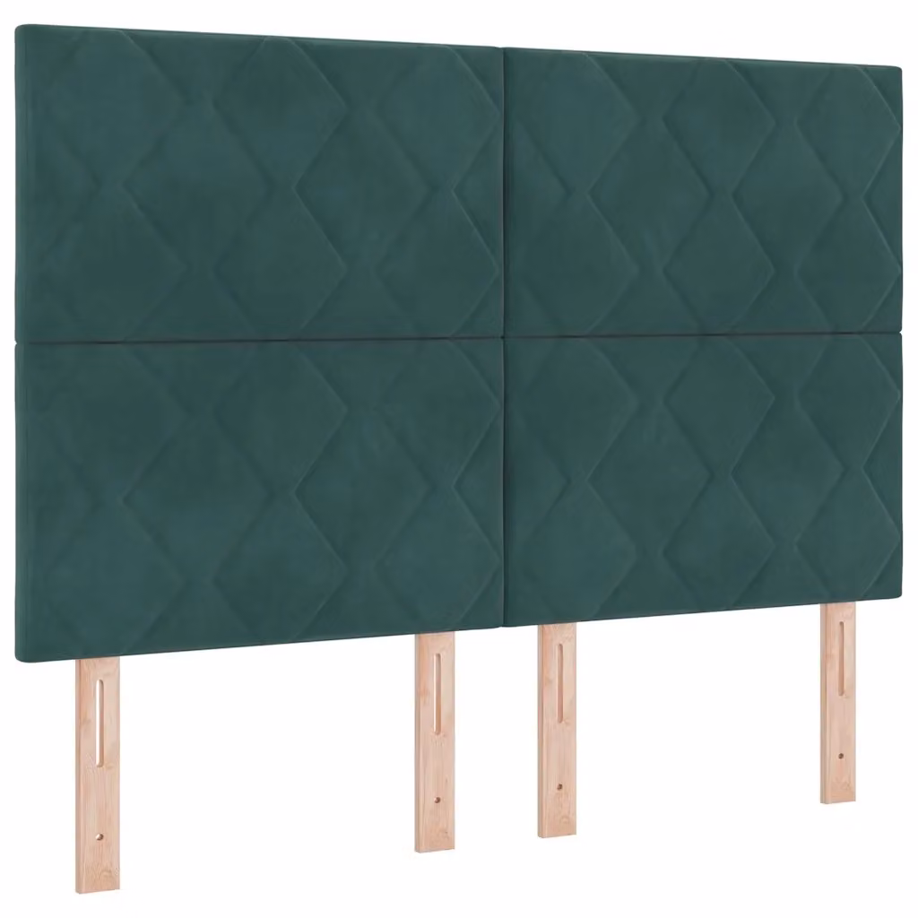 Letto moderno vidaXL in velluto verde con illuminazione LED sottostante L: 160 cm, P: 200 cm – 2