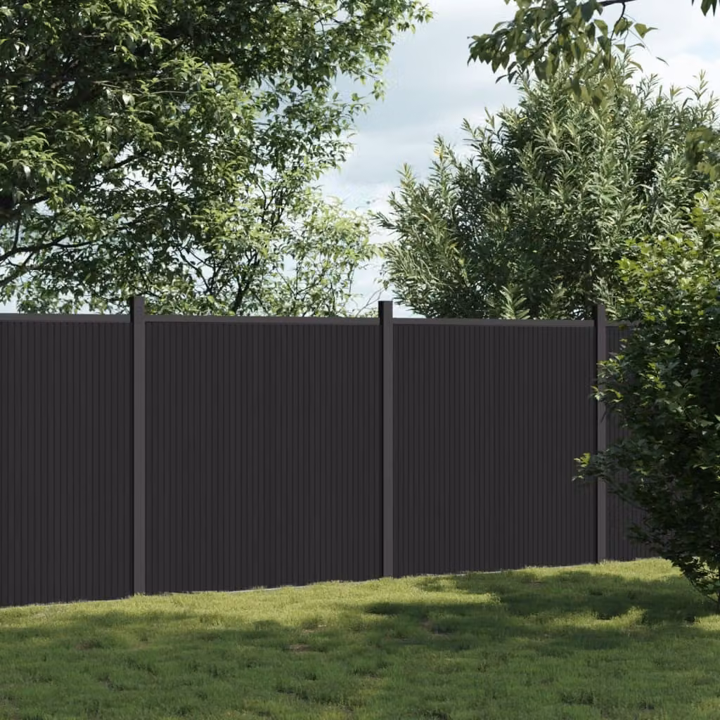 Maison Exclusive - Elemento di recinzione grigio 353x186 cm in WPC