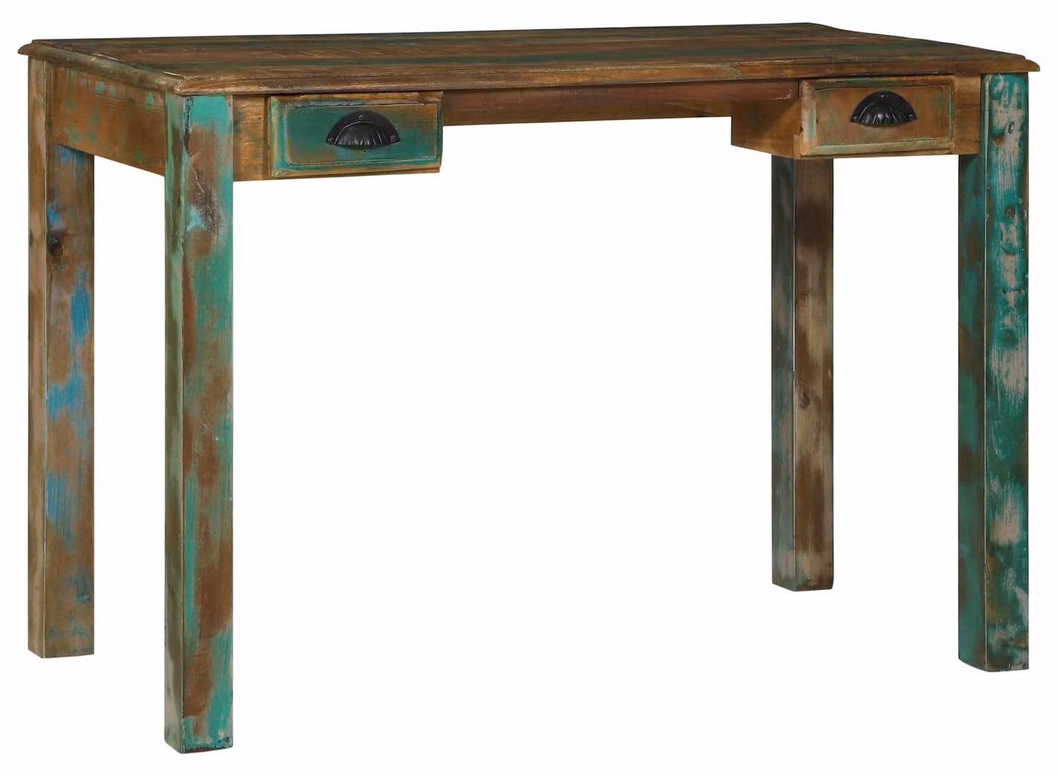 Maison Exclusive - Scrivania marrone, 112 x 55 x 76 cm, realizzata in legno massello riciclato