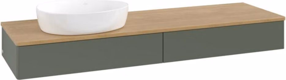 V&B Mobiletto senza struttura frontale Antao 160x50cm, WBP hon. Oa, lea gre. m Lac