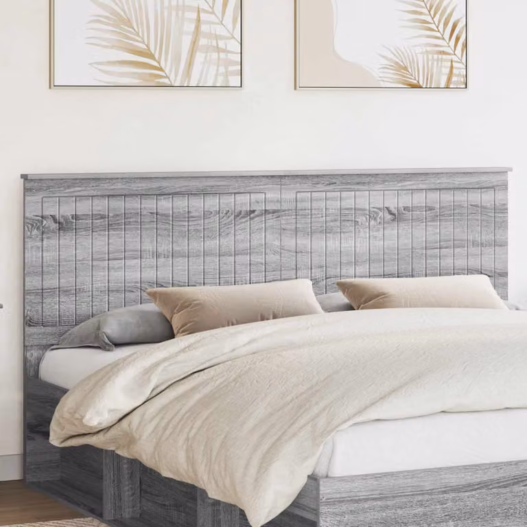 Testiera per letto moderna vidaXL in legno ingegnerizzato grigio