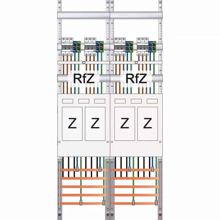 Posto contatore ABN eHZ 4Z con sezionatore bloccabile a 5 poli, LxA: 500x1050 mm EZ27240