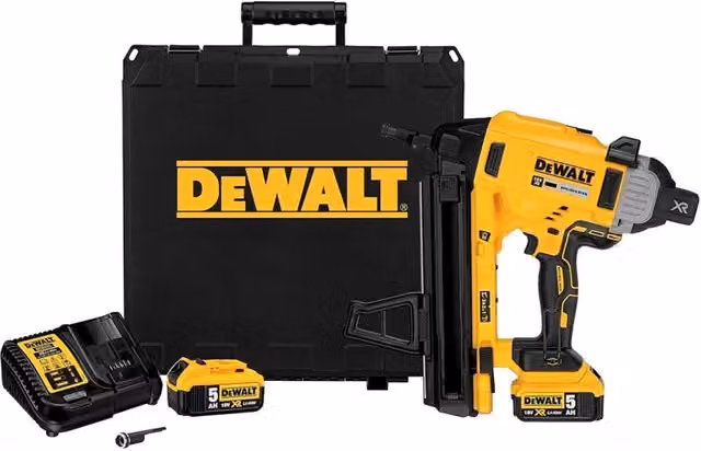 Chiodatrice DeWalt DCN890P2 Gialla con 2 batterie da 5,0 Ah e caricabatterie DCB115 in valigetta – 1