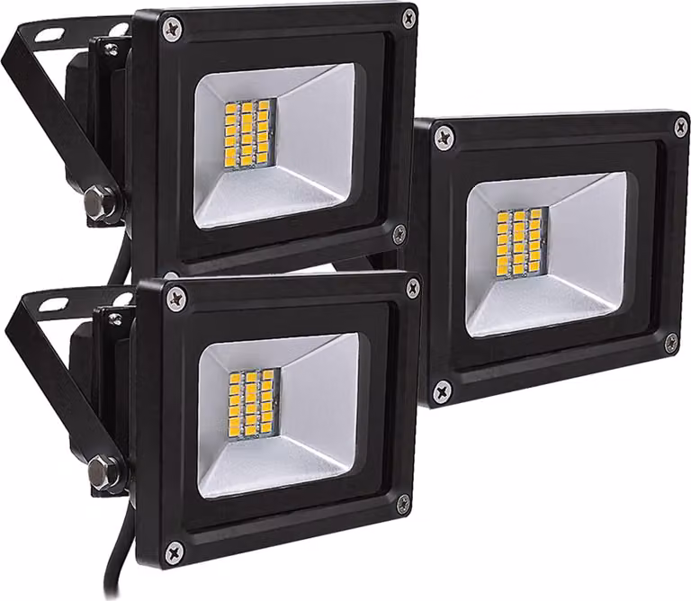 Greenmigo 3 pezzi 20W SMD LED proiettore faretto bianco caldo IP65 applique da parete luce di emergenza illuminazione diffusa lampada da giardino LED proiettore da esterno