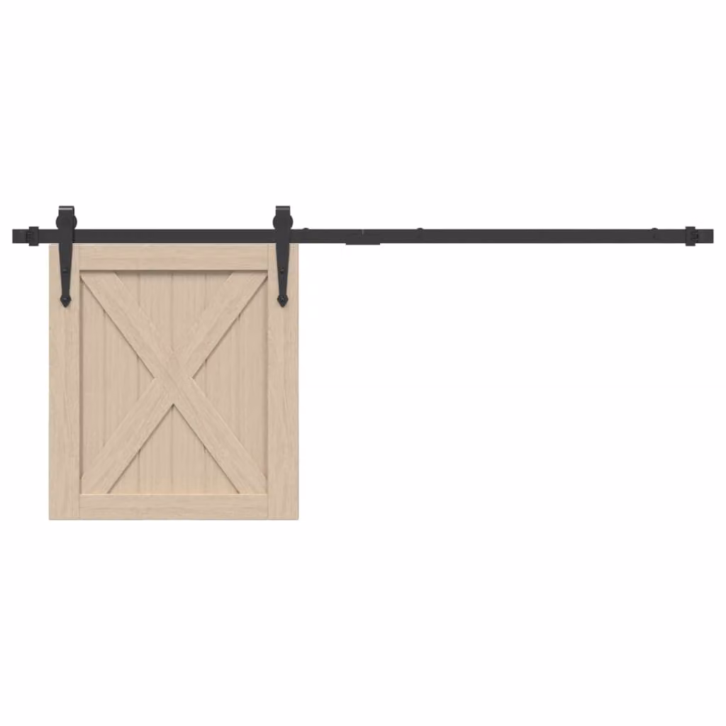 Kit Mini Anta Scorrevole per Armadio vidaXL in Acciaio al Carbonio Nero o Beige Opaco