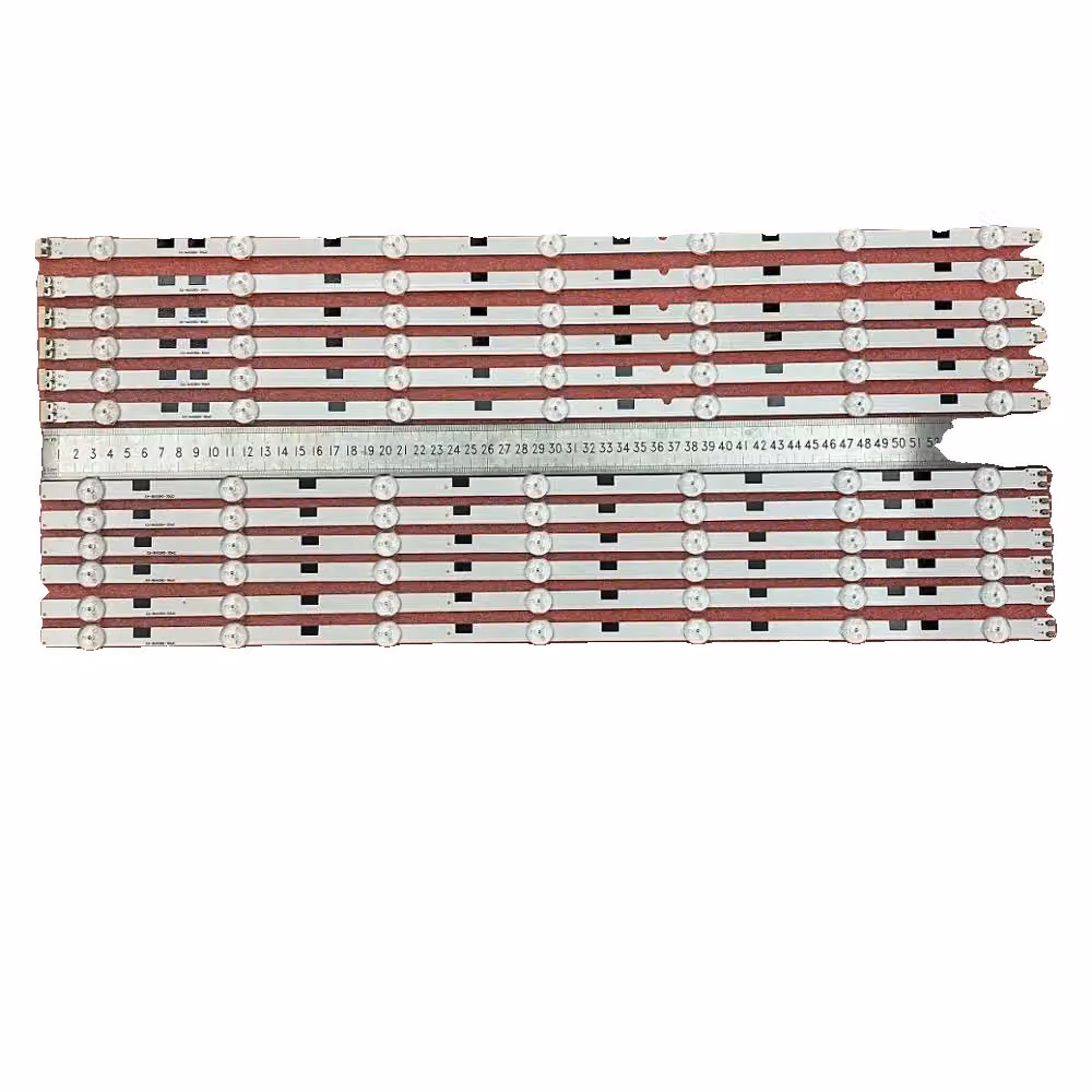 Striscia di retroilluminazione a LED, alluminio, dimensioni 1170 mm, 14 LED, tensione 3V, compatibile con diversi modelli di TV