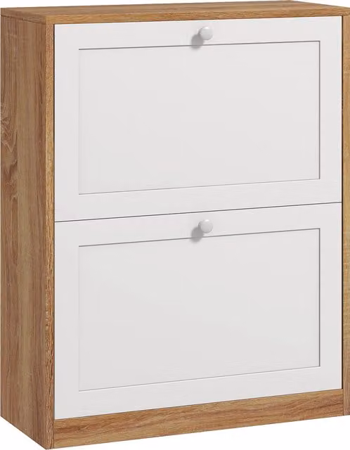 Armadio scarpiera slim HOMCOM con ripiani regolabili per 12 paia di scarpe, design moderno in MDF, L: 60 cm, P: 24.5 cm, H: 75.5 cm – 1