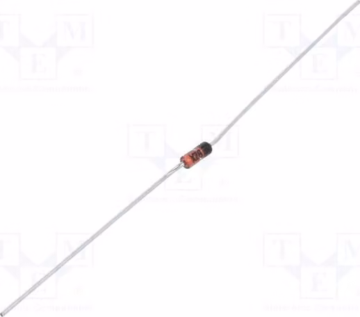 20 diodi: Zener, 0,5W, diodi singoli BZX55C5V1-TR, diodi Zener a montaggio su circuito stampato, confezione a bobina, 5,1V