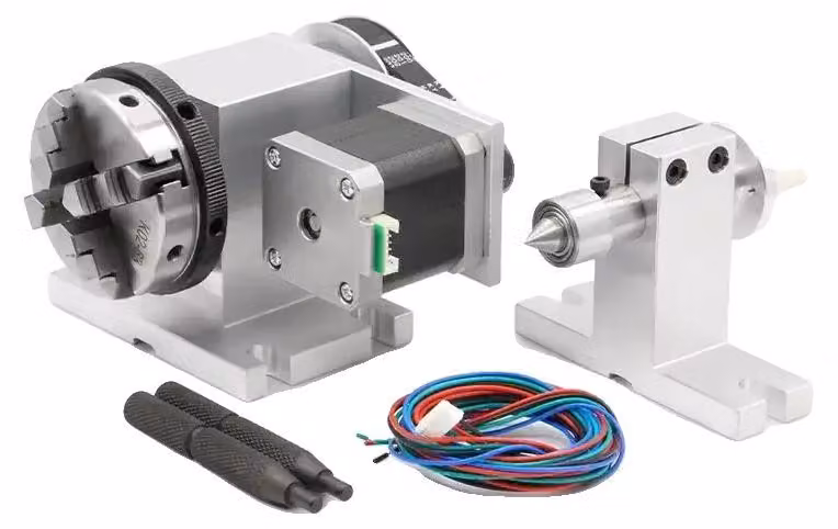 Mandrino CNC a 3 griffe, diametro 65 mm, con contropunta inclusa, K12-65 mm a 4 griffe