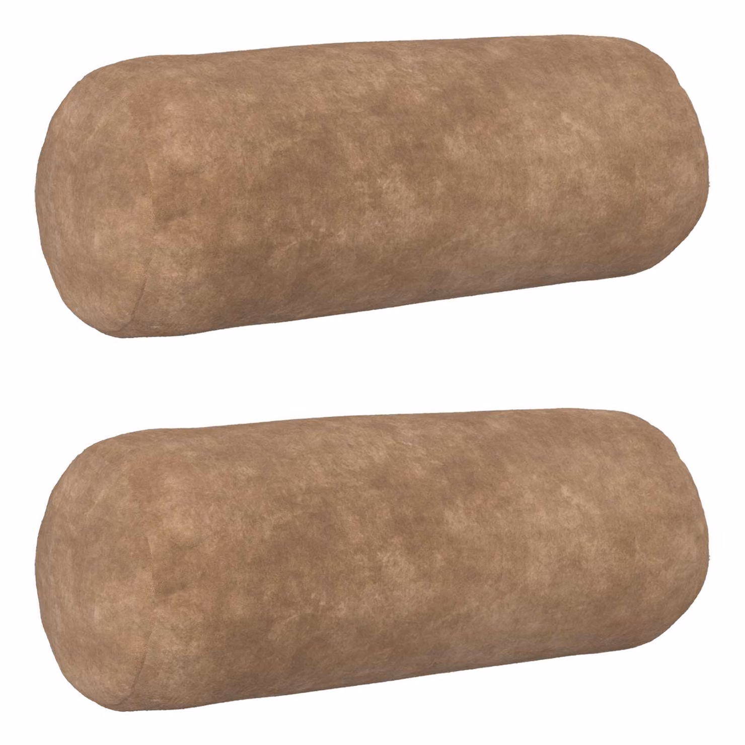 Set di 2 federe vidaXL HEERLEN tortora in microfibra, forma ovale, Ø 15 x 40 cm
