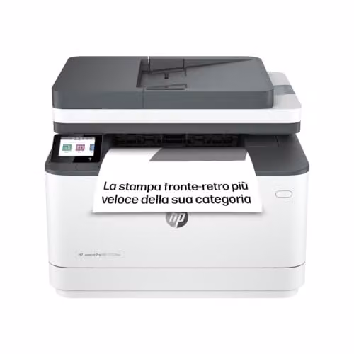 HP LaserJet Pro MFP 3102fdw 3G630F, Stampante Multifunzione A4, Stampa Fronte e Retro Automatico in b/n, 33 ppm, USB Host, Wi-Fi, Ethernet, Fax, ADF, Smart, Bianca