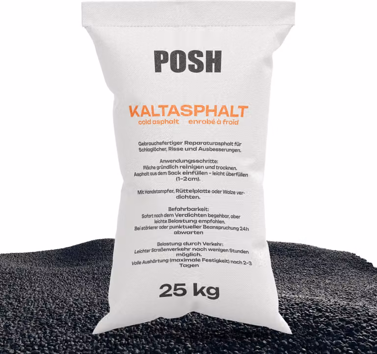 POSH asfalto a freddo 25 kg mescola bituminosa 0-8 mm asfalto per riparazioni