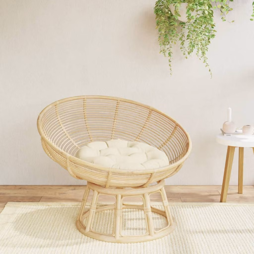 vidaXL Cuscino Rotondo Beige in Poliestere Idrorepellente e Traspirante Ø 60 cm, H: 11 cm