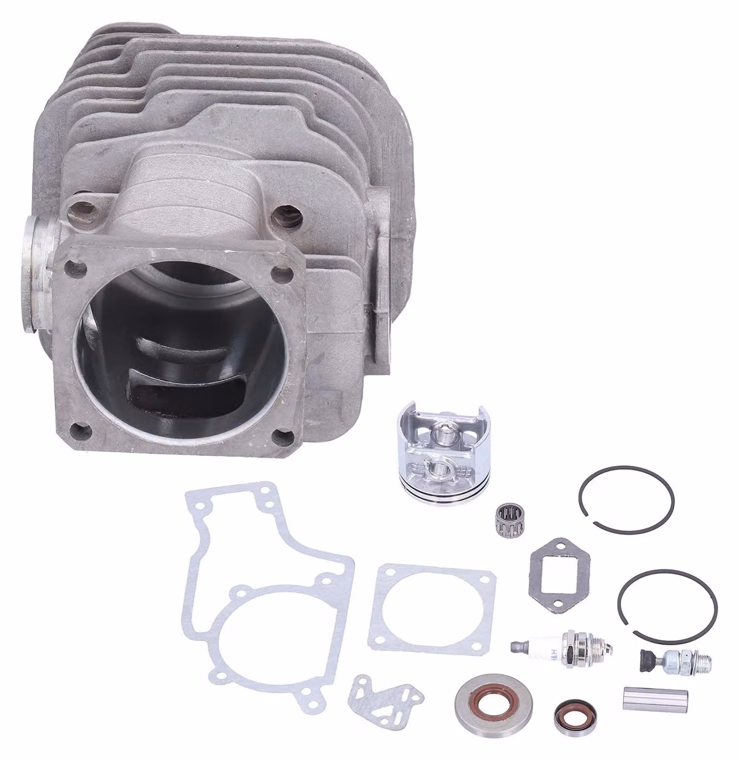 Kit cilindro e pistone per motosega MS381 038 - Realizzato con lega di alluminio e ferro di alta qualità - Codice: 1119 020 1204