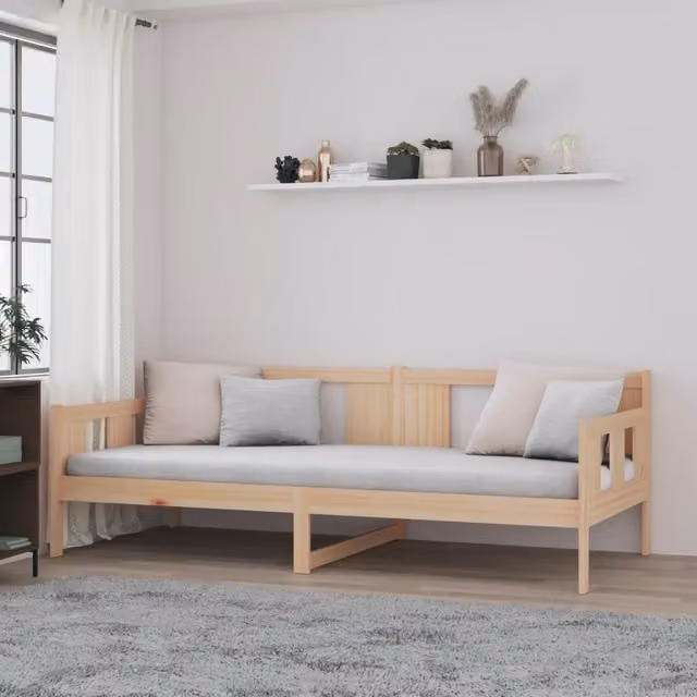 Dormeuse in legno massello di pino rustico vidaXL L/P: 90 x 200 cm – 1