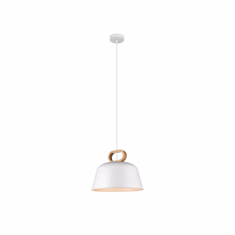 Viokef Lampada a sospensione Clip, dimmerabile, Bianco / Opale, Soggiorno / Sala da pranzo, Metallo, Lampada a sospensione
