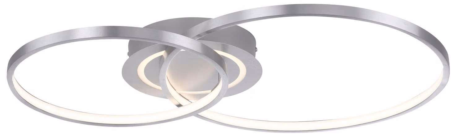 Plafoniera a LED, 3 gradini, alluminio argento, mobile, L 69 cm