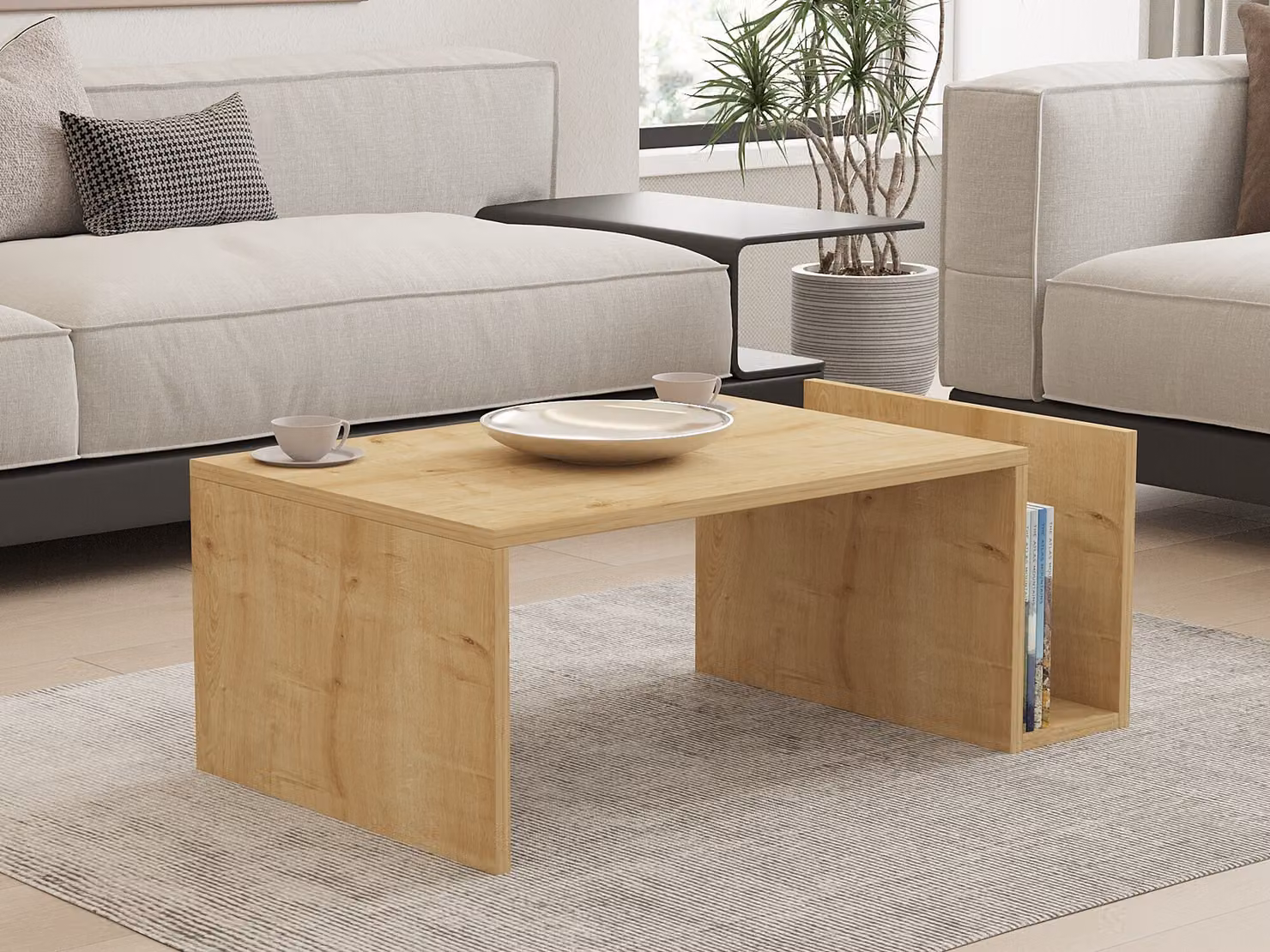 Skye Decor, Memo - Sapphire Oak, tavolino, rovere zaffiro, 100 % MELAMINE COATED CHIPBOARD, 86,8 x 50 x 32,4 cm