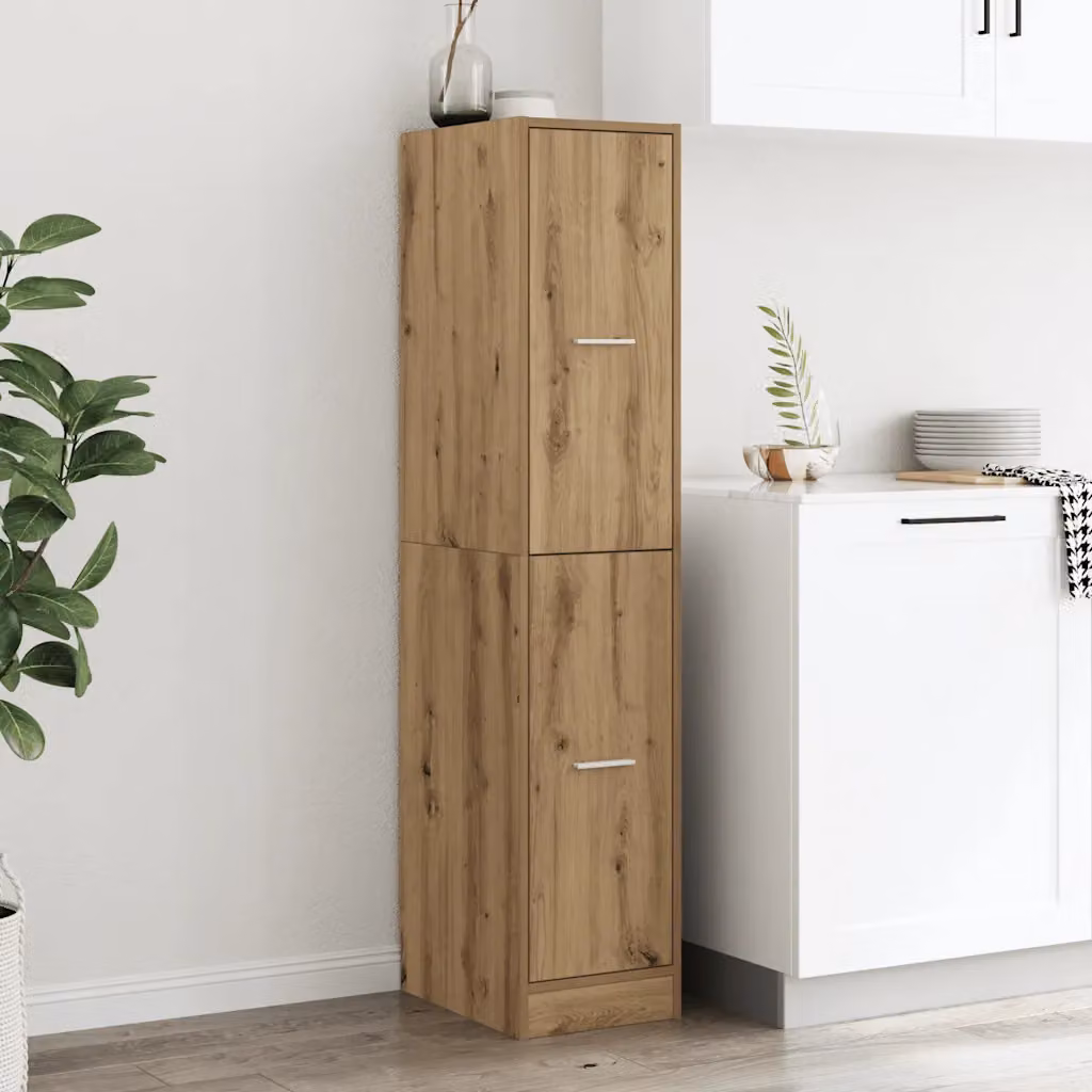 Mobiletto da Farmacia a Parete vidaXL in Legno Rovere Marrone L/P/H: 30 x 41 x 144,5 cm
