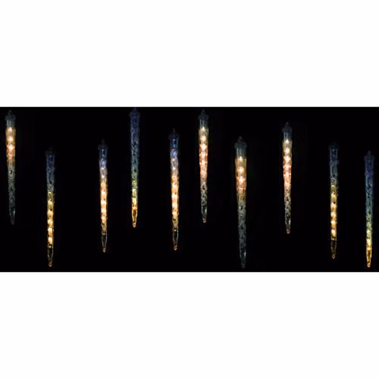 Stringa di luci ICE RAIN 10 coni Ghiaccioli bianco caldo 100 luci