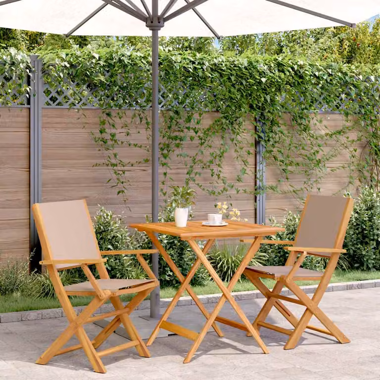 Set da Bistrot 3pz vidaXL in Legno di Acacia Oliato per Giardino e Terrazzo