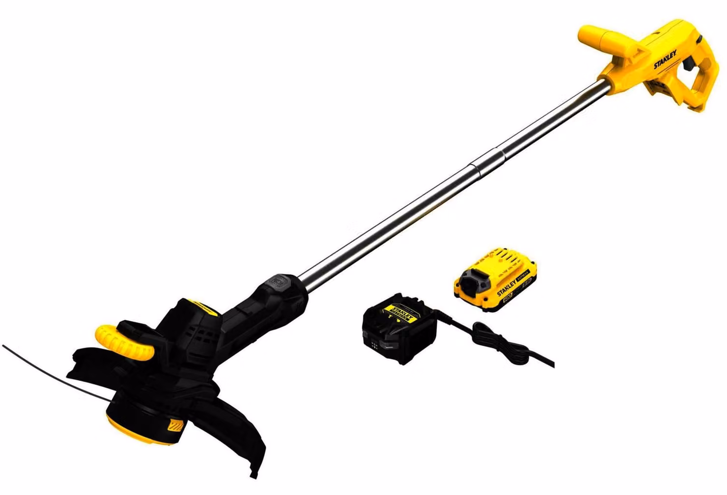 Tagliabordi a batteria Stanley FatMax 18 V V20, con 1 batteria da 2,0 Ah e caricabatterie inclusi