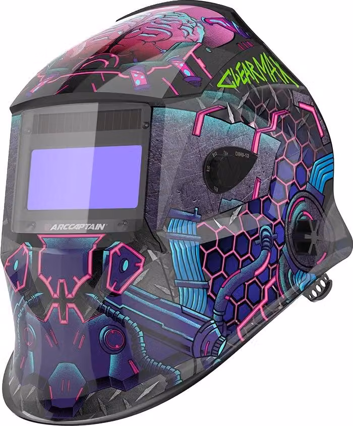 Casco da saldatura, alimentato a energia solare, oscuramento automatico, eccellente chiarezza ottica, HSH-S800-B