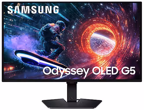 Samsung Odyssey OLED G5 G50SF Monitor Gaming da 27 pollici QHD QD-OLED 180 Hz Nero