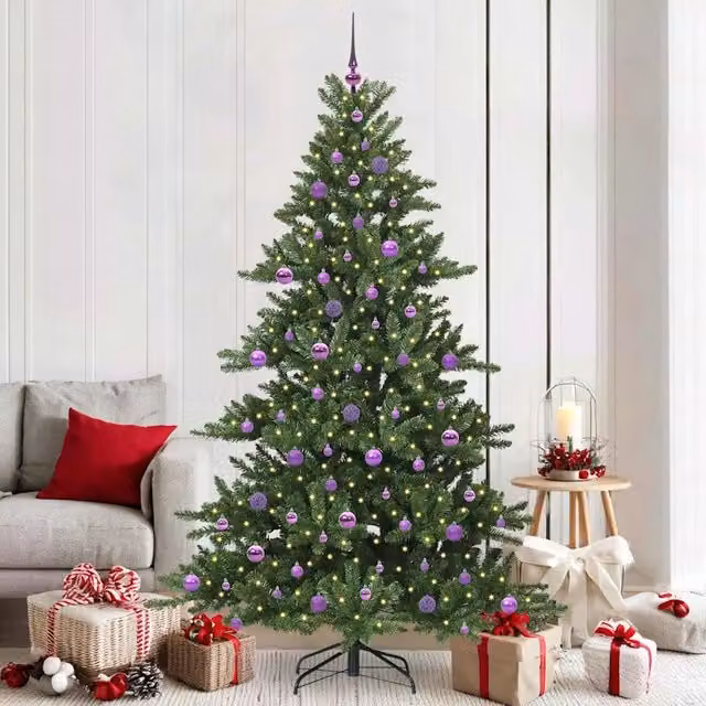Albero di Natale artificiale verde vidaXL con rami pieghevoli, Altezza: 210 cm