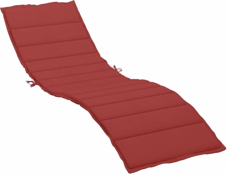 Cuscino per Lettino Rosso Vino 200x70x3 cm in Tessuto Oxford