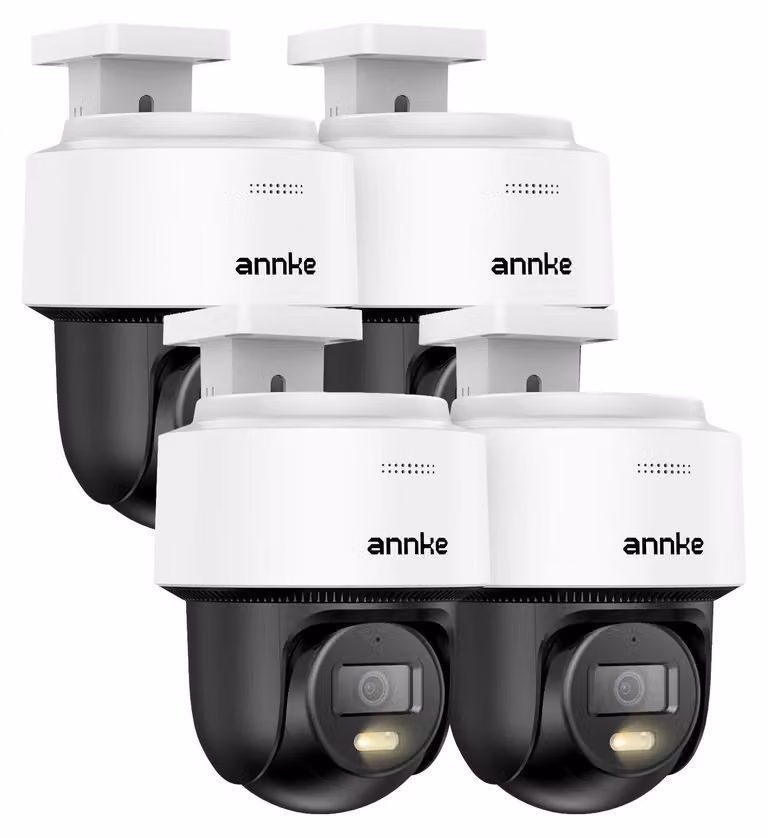 Telecamera di sicurezza, risoluzione 4K, tecnologia di riconoscimento intelligente, confezione da 4 telecamere