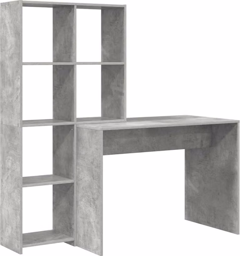 Scrivania Grigio cemento 138,5 x 55 x 143 cm Legno multistrato
