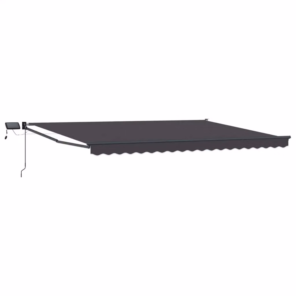Tenda retrattile manuale Videx con LED in colore Antracite, L: 450 cm x P: 300 cm – 2