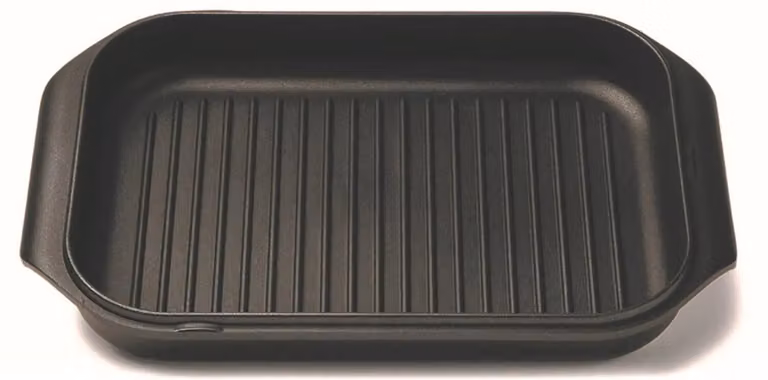 Griglia multiuso in alluminio antiaderente con rivestimento platinum plus di Risolì, dim.40x25cm
