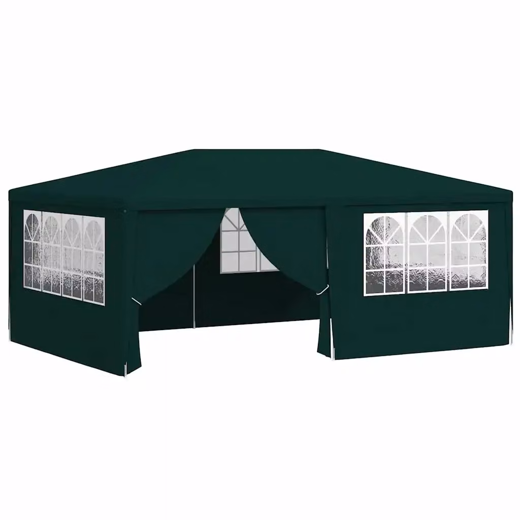 Gazebo Professionale Videx Verde con Pareti e Finestre L: 400 cm, P: 400 cm, H: 270 cm – 2