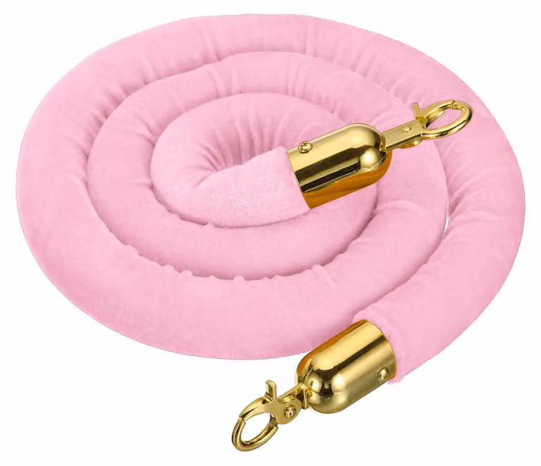 Corda di sicurezza Samt, lunghezza 1,5 metri, con gancio a uncino, color oro rosa, larghezza 30 mm